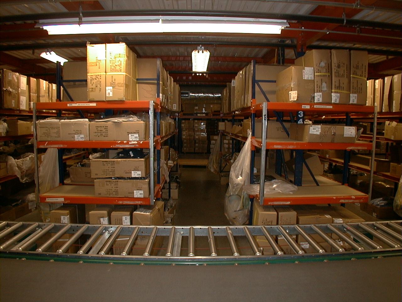 Pickers must detour into side aisles to pick product.